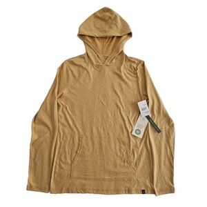 Threads For Thought Hoodie Women's S Golden Wheat Long Sleeve Slubby Cotton NEW